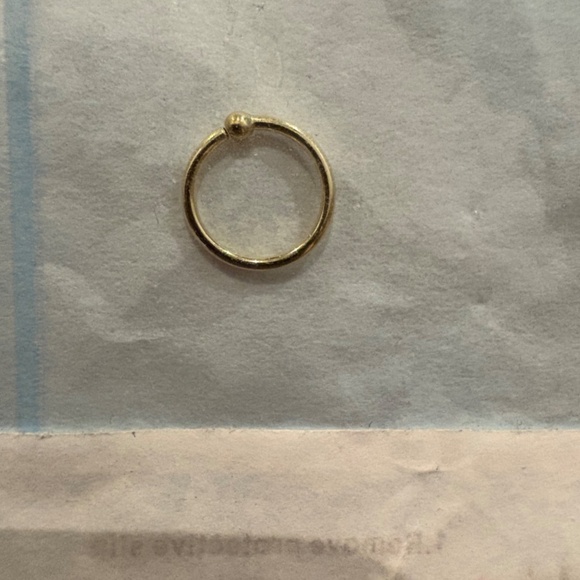 14 K Yellow gold fixed bead ring - Picture 2 of 3